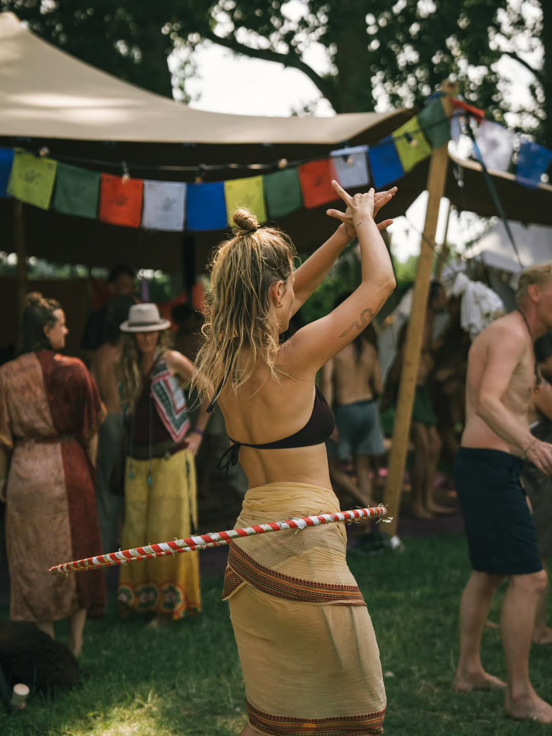 Flow arts and hoop dance at Shamballa